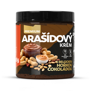 GRIZLY Arašídový krém s belgickou hořkou čokoládou premium 250 g