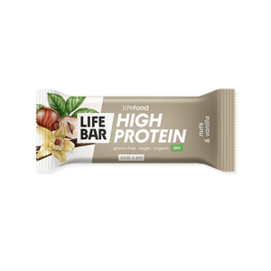 Lifebar Protein tyčinka oříšková s vanilkou BIO 40 g