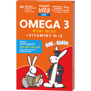 MaxiVita Kids Omega 3 + vitamín D, E 30 tablet