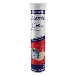 MedPharma Vitamin C 600 mg + acerola 200 mg, 20 šum tablet