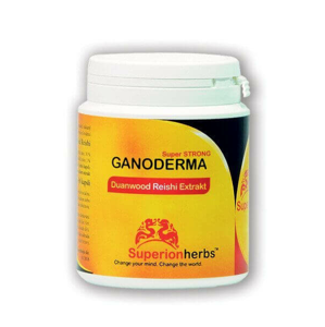SUPERIONHERBS Ganoderma, Duanwood Red Reishi, Extrakt 40% polysacharidů 90 kapslí